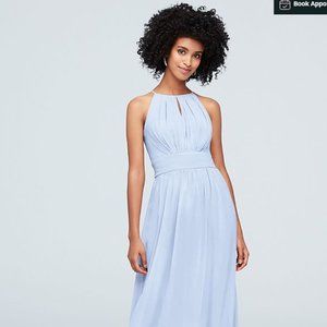 Ice blue maxi bridesmaid dress, size 6